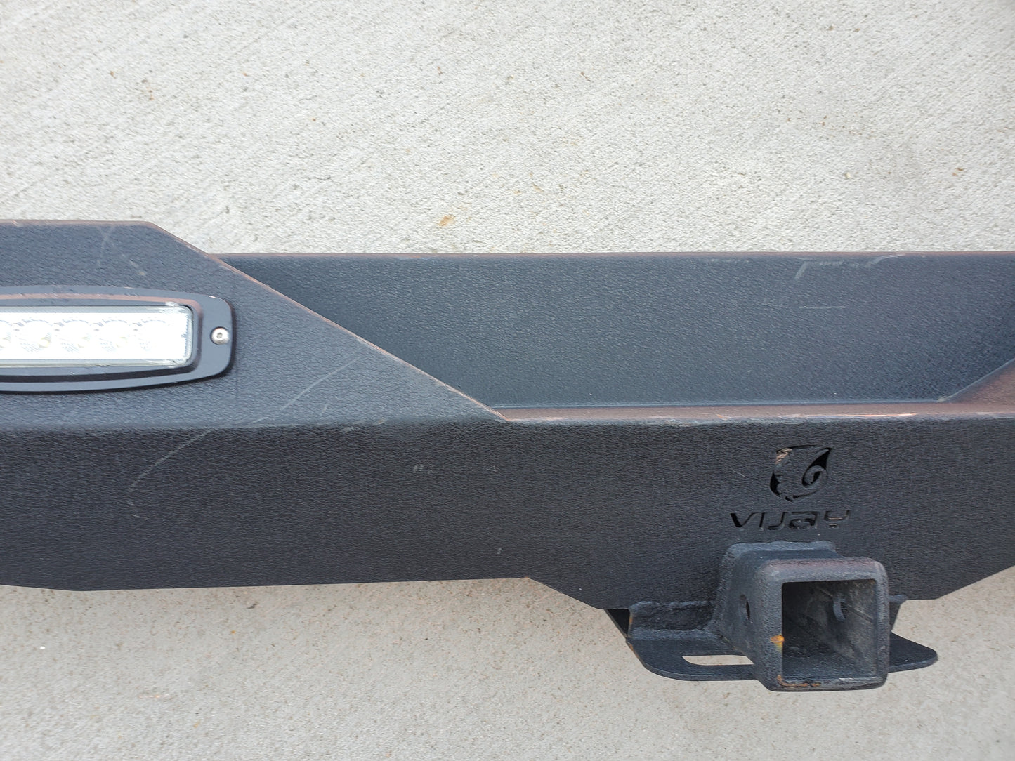 2018-2025 Jeep Wrangler JL Steel Rear Bumper with Trailer Hitch and Lights Vijay