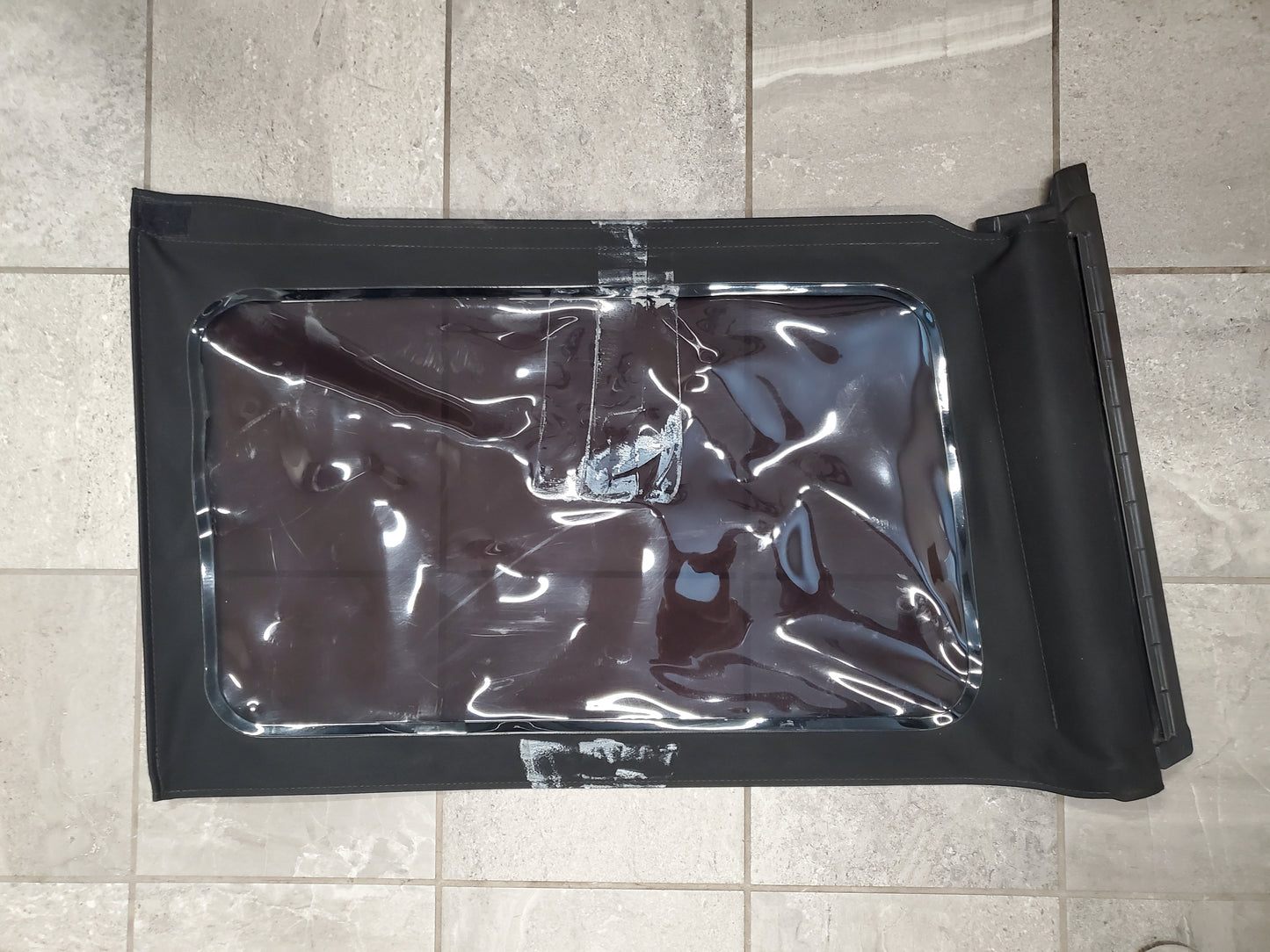 2018-2025 Jeep Wrangler JL Soft Top Window Left Driver's Side Black Twill 5VP91FX9AM
