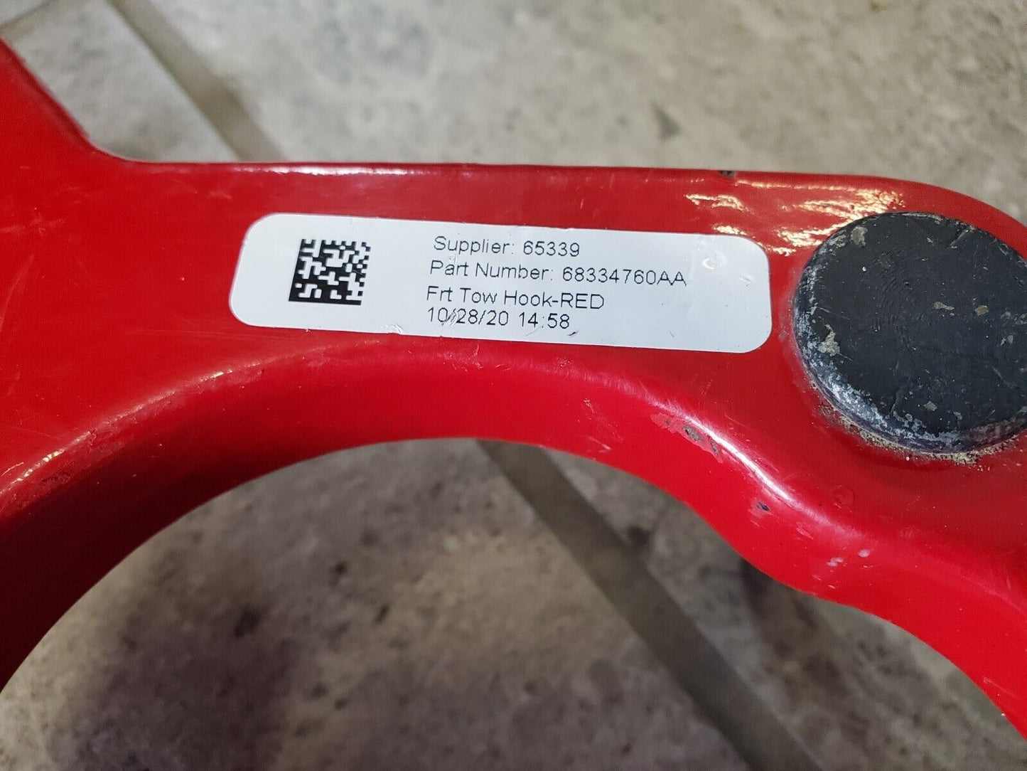 2018-2025 Jeep Wrangler JL Gladiator JT Rubicon Front Bumper Tow Hooks OEM 68334760AA