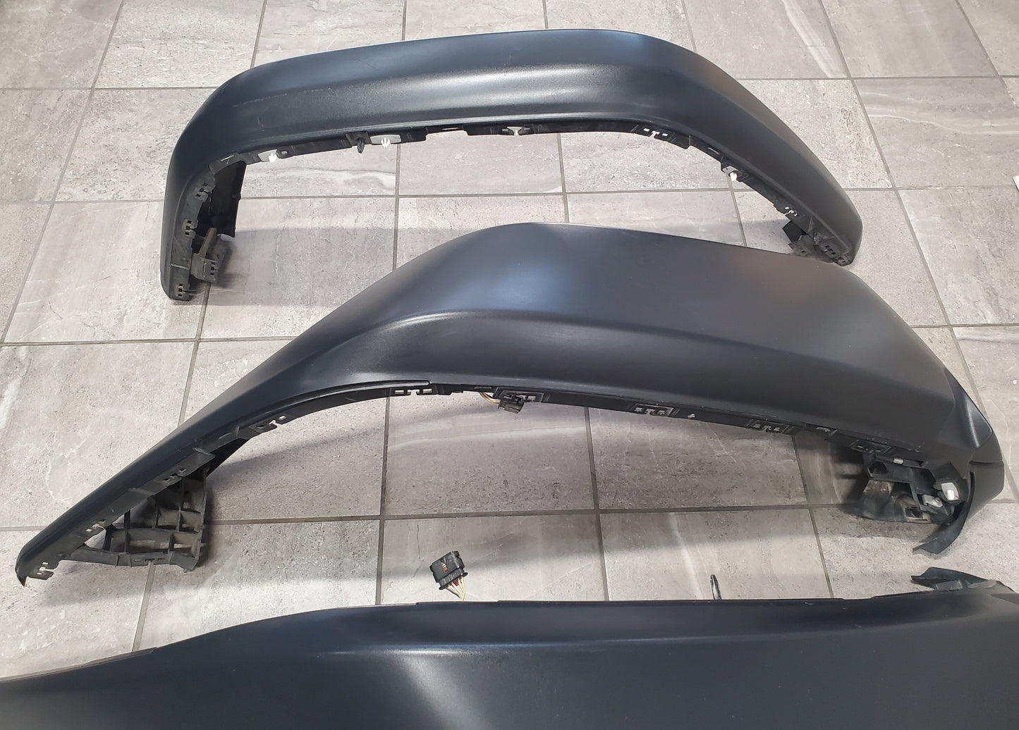 2018-2025 Jeep Wrangler JL Rubicon Fender Flares Set OEM Textured Black With LED DRL
