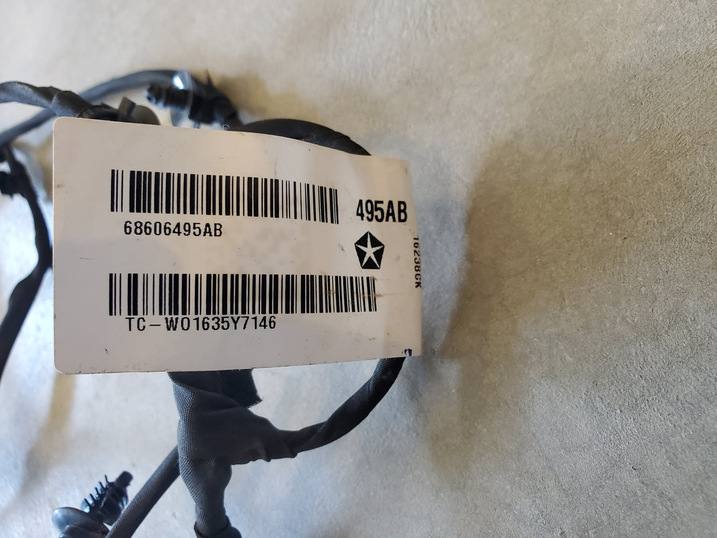 2025-2026 Jeep Wrangler JL Gladiator JT Fog Lights Wiring Harness OEM 68606495AB