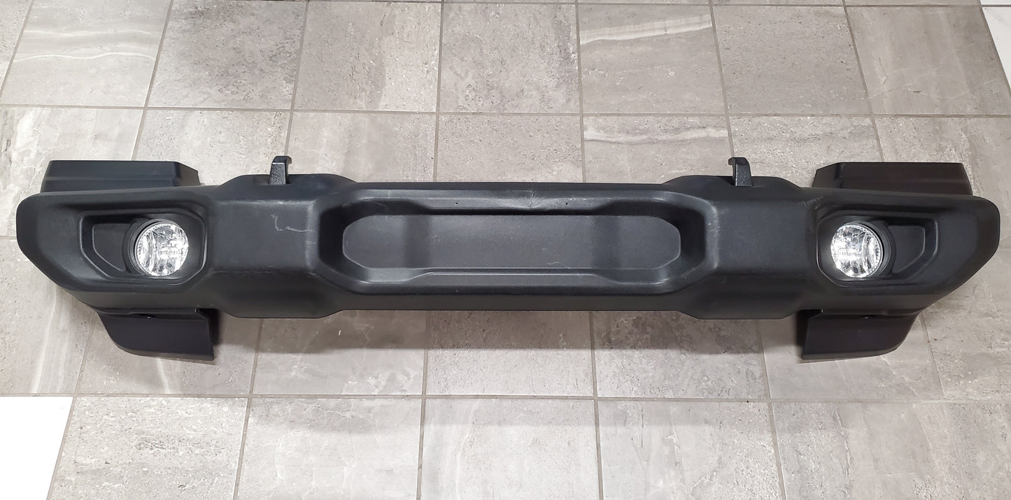 2018-2025 Jeep Wrangler JL Gladiator JT Sport Front Bumper With Halogen Fog Lights, Tow Hooks