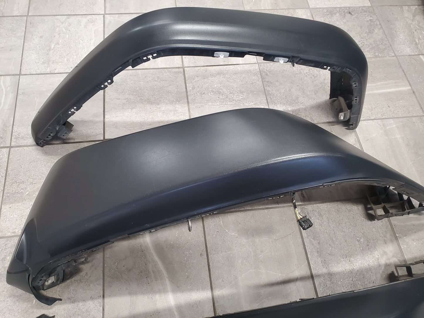 2018-2025 Jeep Wrangler JL Rubicon Fender Flares Set OEM Textured Black With LED DRL
