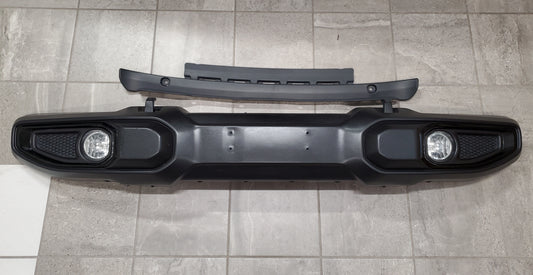 2018-2026 Jeep Wrangler JL Gladiator JT Sahara Front Bumper With Fog Lights and Black Trim