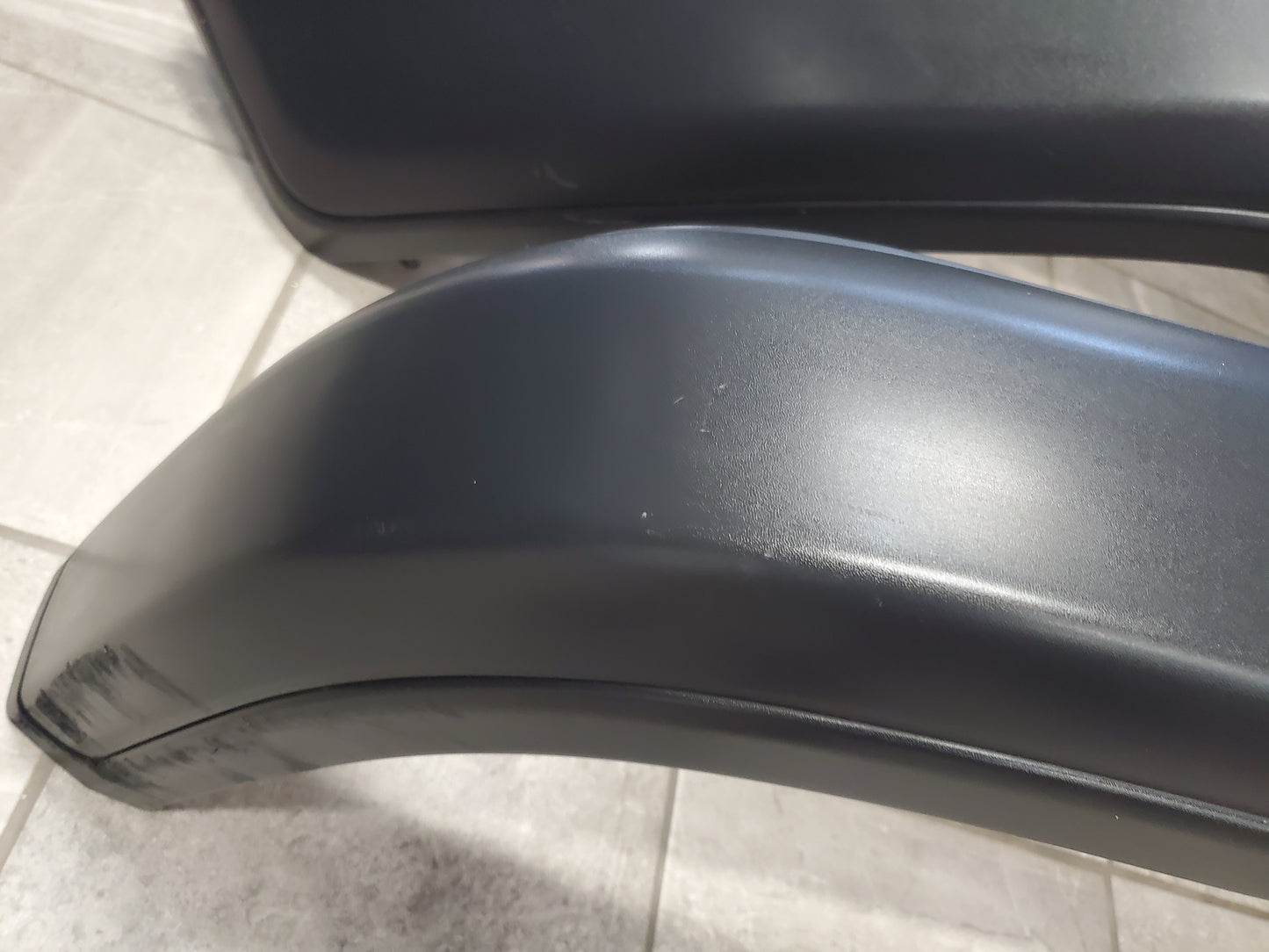 2018-2025 Jeep Wrangler JL Rubicon Fender Flares Set OEM Textured Black With LED DRL