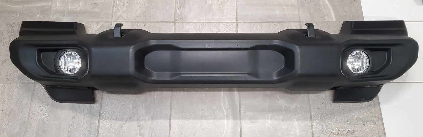 2018-2025 Jeep Wrangler JL Gladiator JT Sport Front Bumper With Halogen Fog Lights, Splash Guards