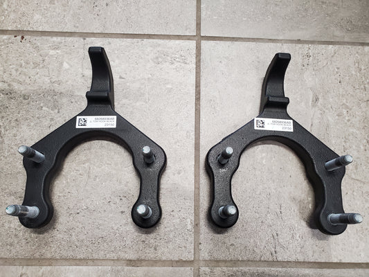 2018-2025 Jeep Wrangler JL Gladiator JT Rubicon Front Bumper Black Tow Hooks OEM 68268936AB