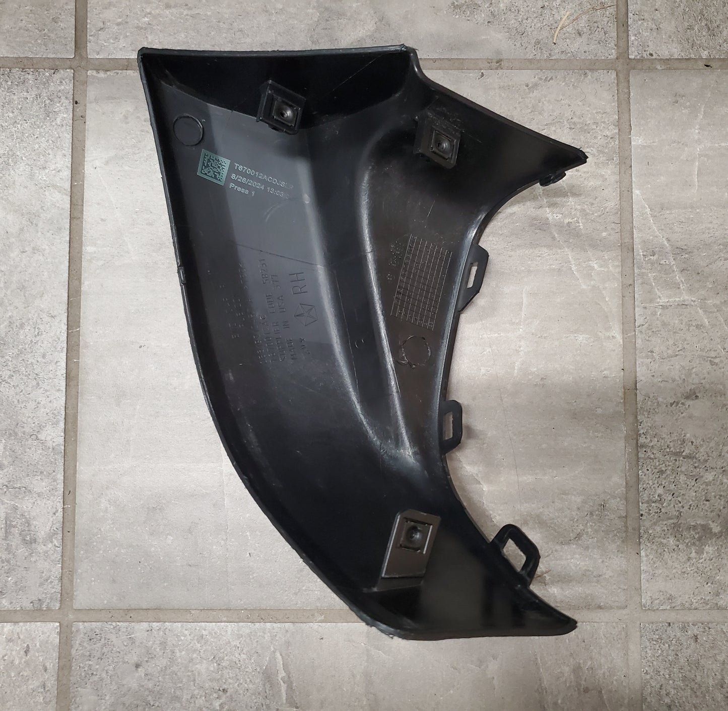 2018-2025 Jeep Wrangler JL Rubicon Rear Bumper End Cap Right, Passenger Side 68319212AB